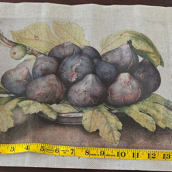 Large Plate of Figs Needlepoint Canvas ( NWOT) - Picture 6 of 13